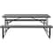 Global Industrial Rectangle Folding Picnic Table, Gray, Plastic, 6 ft L, 29 in H Overall 695769CH - alternate 4